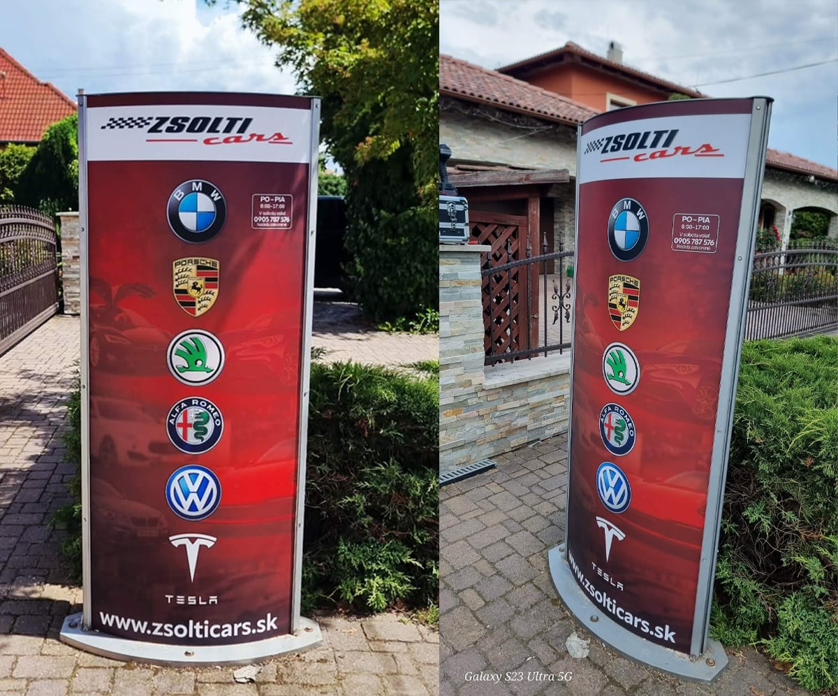 výroba tlač reklamy a montáž svetelného totemu